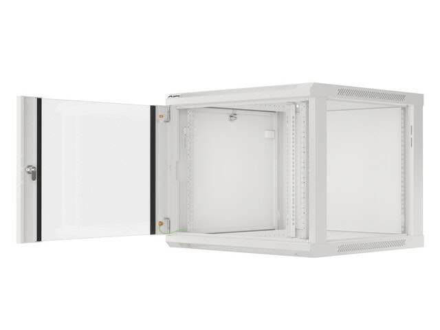 RACKSKÅP 19" VÄGGMONTERAT 9U/600X600 (FLAT PACK) V2 GRÅ LANBERG