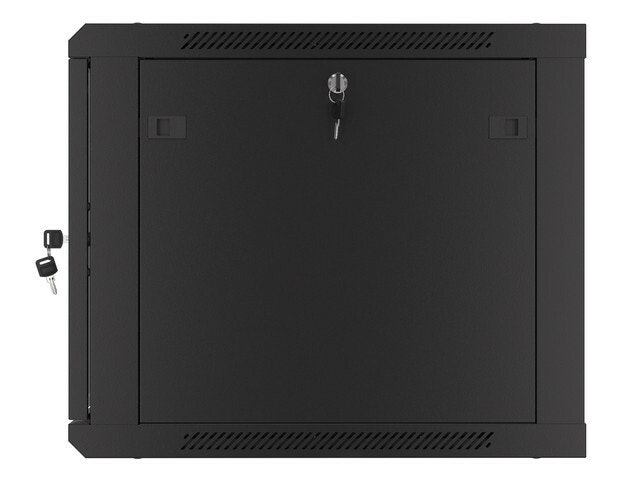 RACKSKÅP 19" VÄGGMONTERAT 9U/600X600 (FLAT PACK) V2 SVART LANBERG