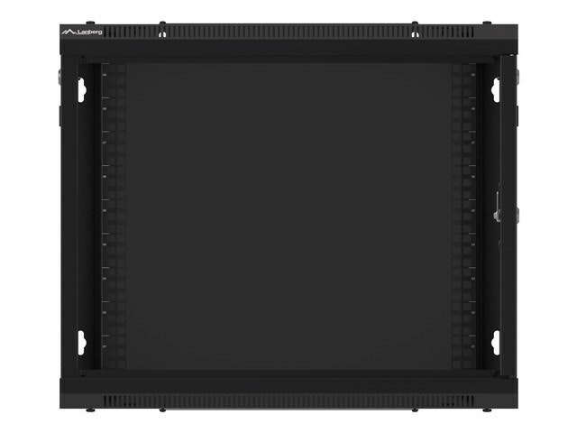 RACKSKÅP 19" VÄGGMONTERAT 9U/600X450 (FLAT PACK) V2 SVART LANBERG