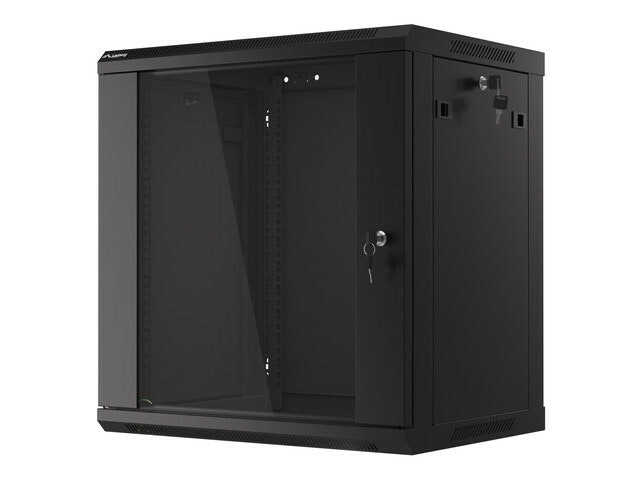 RACKSKÅP 19" VÄGGMONTERAT 12U/600X450 (FLAT PACK) SVART LANBERG V2