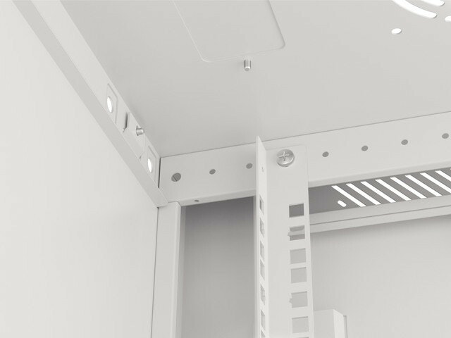RACKSKÅP 19" VÄGGMONTERAT 9U/600X450 (FLAT PACK) MED GLASDÖRR GRÅ LANBERG V2