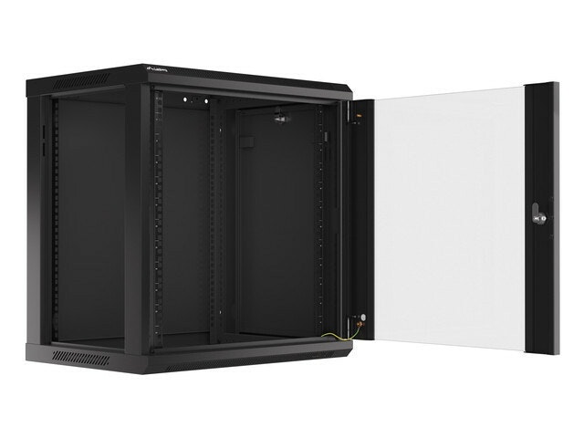 RACKSKÅP 19" VÄGGMONTERAT 12U/600X450 (FLAT PACK) SVART LANBERG V2