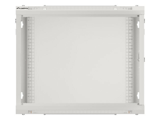 RACKSKÅP 19" VÄGGMONTERAT 9U/600X600 (FLAT PACK) V2 GRÅ LANBERG