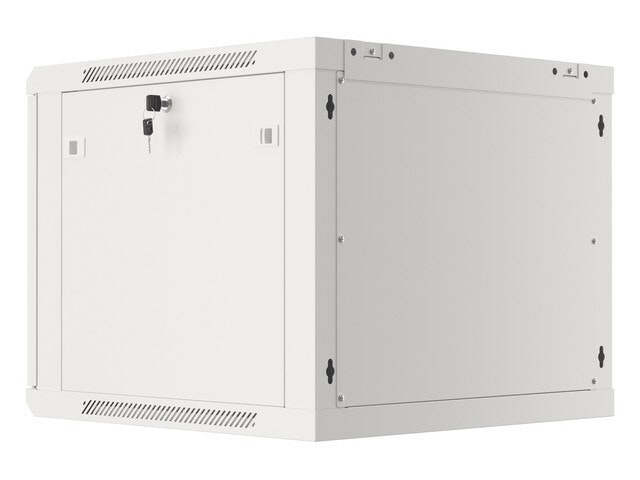 RACKSKÅP 19" VÄGGMONTERAT 9U/600X600 (FLAT PACK) V2 GRÅ LANBERG