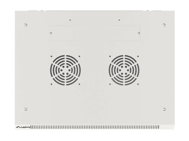 RACKSKÅP 19" VÄGGMONTERAT 9U/600X450 (FLAT PACK) MED GLASDÖRR GRÅ LANBERG V2