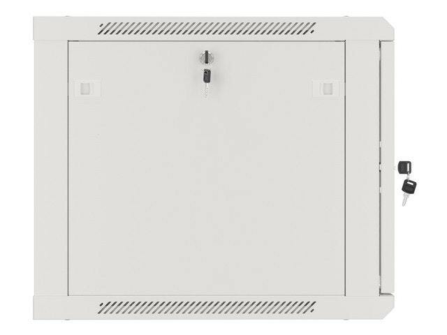 RACKSKÅP 19" VÄGGMONTERAT 9U/600X600 (FLAT PACK) V2 GRÅ LANBERG