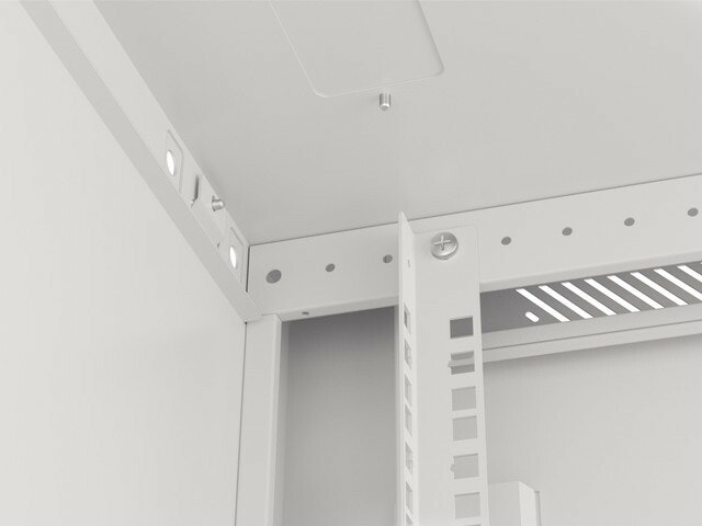 RACKSKÅP 19" VÄGGMONTERAT 12U/600X600 (FLAT PACK) V2 GRÅ LANBERG
