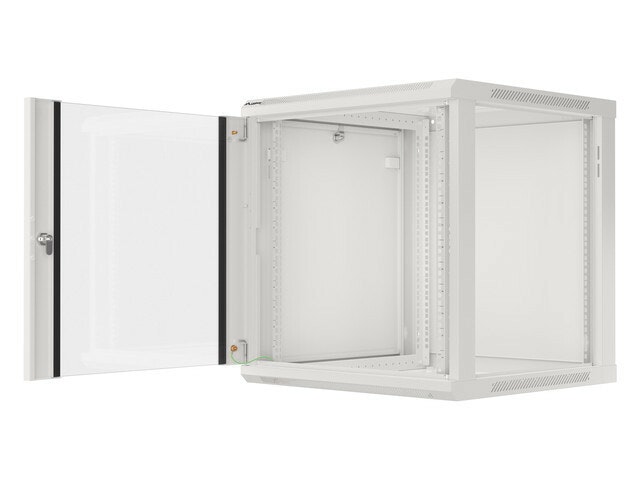 RACKSKÅP 19" VÄGGMONTERAT 12U/600X600 (FLAT PACK) V2 GRÅ LANBERG