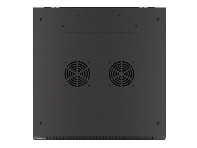 RACKSKÅP 19" VÄGGMONTERAT 15U/600X600 (FLAT PACK) MED GLASDÖRR SVART LANBERG V2