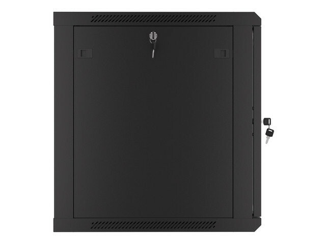 RACKSKÅP 19" VÄGGMONTERAT 12U/600X600 (FLAT PACK) MED GLASDÖRR SVART LANBERG V2