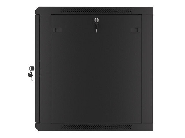 RACKSKÅP 19" VÄGGMONTERAT 12U/600X600 (FLAT PACK) MED GLASDÖRR SVART LANBERG V2