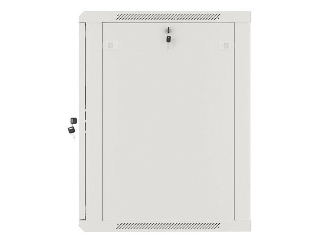 RACKSKÅP 19" VÄGGMONTERAT 15U/600X600 (FLAT PACK) MED GLASDÖRR GRÅ LANBERG V2