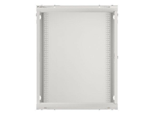 RACKSKÅP 19" VÄGGMONTERAT 15U/600X450 (FLAT PACK) MED GLASDÖRR GRÅ LANBERG V2