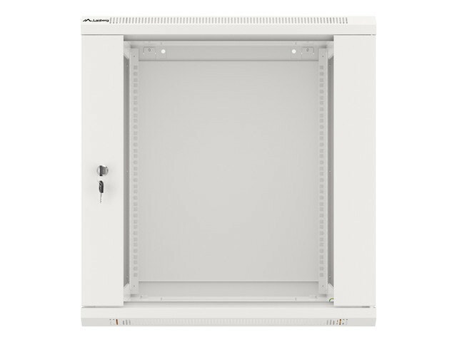 RACKSKÅP 19" VÄGGMONTERAT 12U/600X600 (FLAT PACK) V2 GRÅ LANBERG