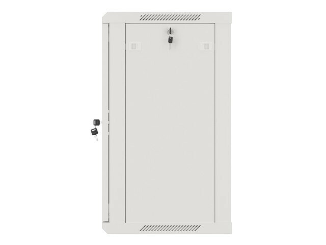 RACKSKÅP 19" VÄGGMONTERAT 15U/600X450 (FLAT PACK) MED GLASDÖRR GRÅ LANBERG V2