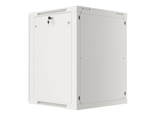RACKSKÅP 19" VÄGGMONTERAT 15U/600X600 (FLAT PACK) MED GLASDÖRR GRÅ LANBERG V2