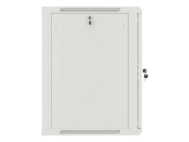 RACKSKÅP 19" VÄGGMONTERAT 15U/600X600 (FLAT PACK) MED GLASDÖRR GRÅ LANBERG V2