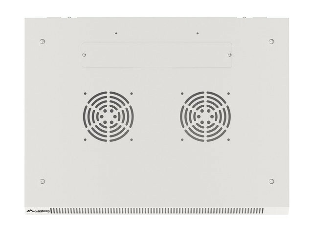 RACKSKÅP 19" VÄGGMONTERAT 15U/600X450 (FLAT PACK) MED GLASDÖRR GRÅ LANBERG V2