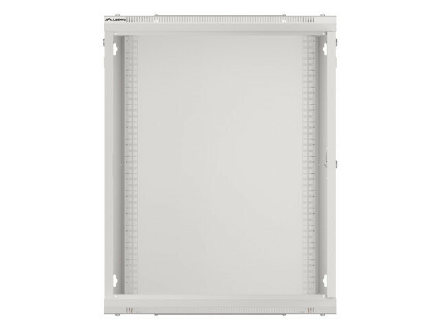 RACKSKÅP 19" VÄGGMONTERAT 15U/600X600 (FLAT PACK) MED GLASDÖRR GRÅ LANBERG V2