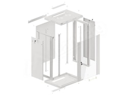 RACKSKÅP 19" VÄGGMONTERAT 18U/600X450 (FLAT PACK) GRÅ LANBERG V2