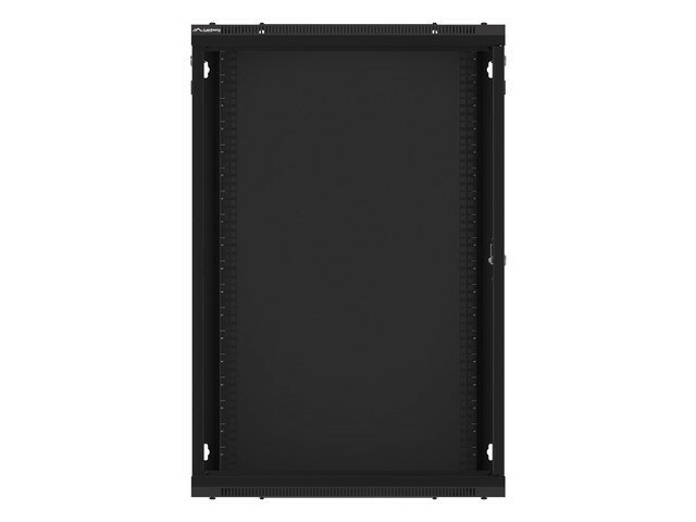 RACKSKÅP 19" VÄGGMONTERAT 18U/600X450 (FLAT PACK) MED GLASDÖRR SVART LANBERG V2