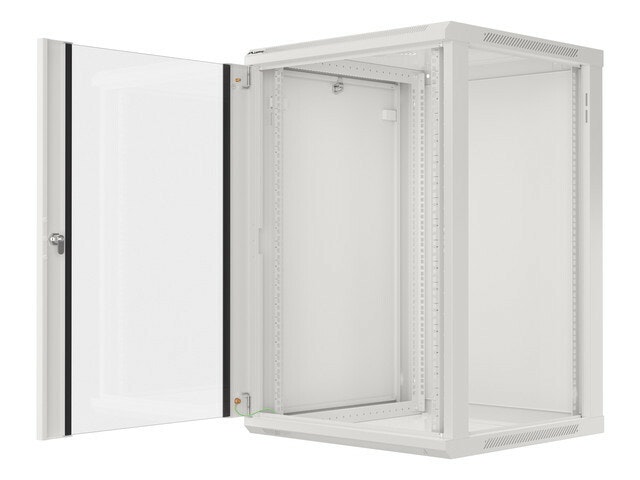 RACKSKÅP 19" VÄGGMONTERAT 18U/600X600 (FLAT PACK) GRÅ LANBERG V2