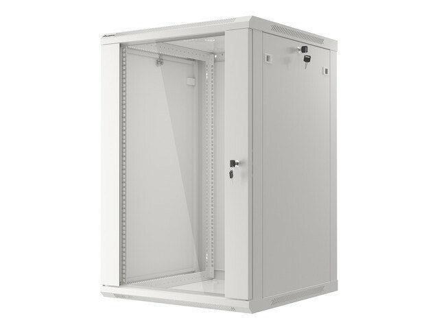 RACKSKÅP 19" VÄGGMONTERAT 18U/600X600 (FLAT PACK) GRÅ LANBERG V2