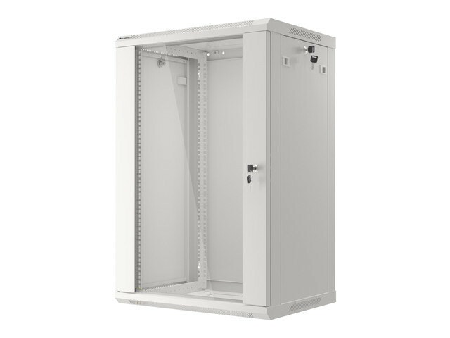 RACKSKÅP 19" VÄGGMONTERAT 18U/600X450 (FLAT PACK) GRÅ LANBERG V2