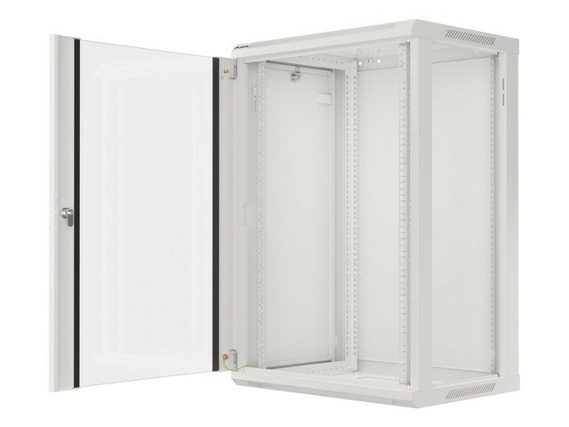 RACKSKÅP 19" VÄGGMONTERAT 18U/600X450 (FLAT PACK) GRÅ LANBERG V2