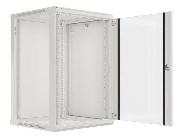 RACKSKÅP 19" VÄGGMONTERAT 18U/600X600 (FLAT PACK) GRÅ LANBERG V2