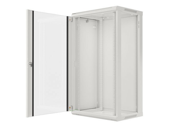 RACKSKÅP 19" VÄGGMONTERAT 22U/600X450 (FLAT PACK) GRÅ LANBERG V2