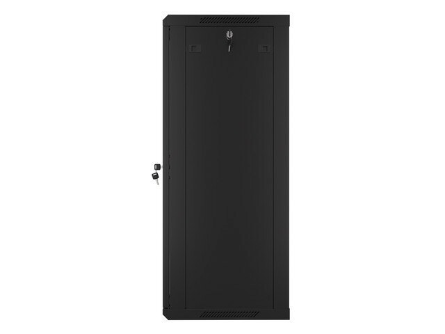 RACKSKÅP 19" VÄGGMONTERAT 22U/600X450 (FLAT PACK) MED GLASDÖRR SVART LANBERG V2