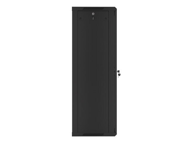 RACKSKÅP 19" VÄGGMONTERAT 27U/600X450 (FLAT PACK) MED GLASDÖRR SVART LANBERG V2