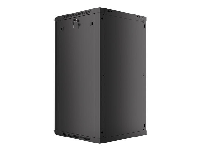RACKSKÅP 19" VÄGGMONTERAT 22U/600X600 (FLAT PACK) SVART LANBERG V2