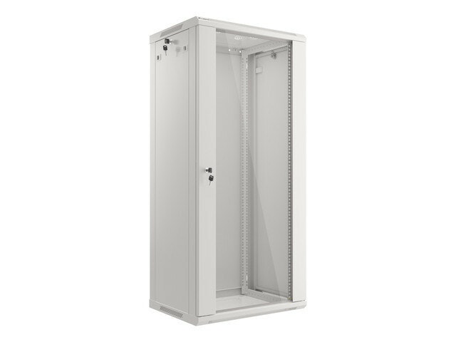 RACKSKÅP 19" VÄGGMONTERAT 27U/600X450 (FLAT PACK) GRÅ LANBERG V2