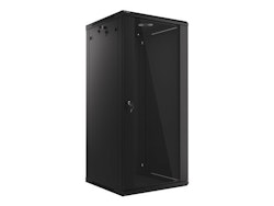 RACKSKÅP 19" VÄGGMONTERAT 27U/600X600 (FLAT PACK) SVART LANBERG V2