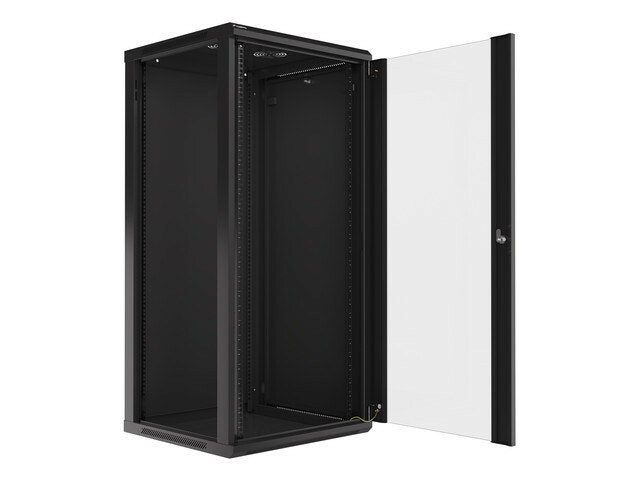 RACKSKÅP 19" VÄGGMONTERAT 27U/600X600 (FLAT PACK) SVART LANBERG V2