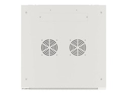 RACKSKÅP 19" VÄGGMONTERAT 27U/600X600 (FLAT PACK) MED GLASDÖRR GRÅ LANBERG V2