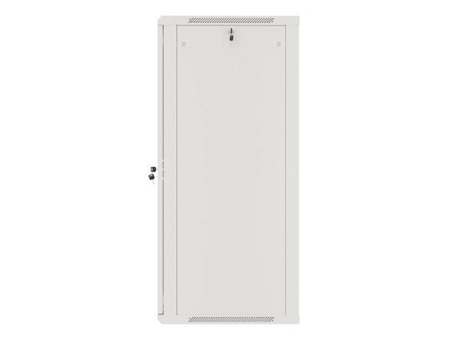 RACKSKÅP 19" VÄGGMONTERAT 27U/600X600 (FLAT PACK) MED GLASDÖRR GRÅ LANBERG V2