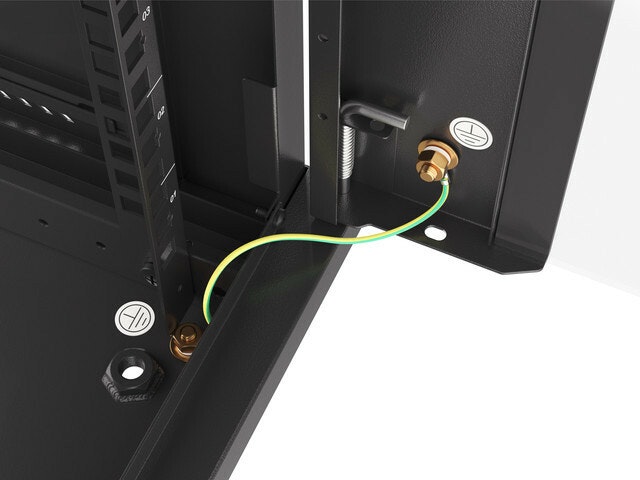 RACKSKÅP 19" VÄGGMONTERAT 27U/600X600 (FLAT PACK) SVART LANBERG V2
