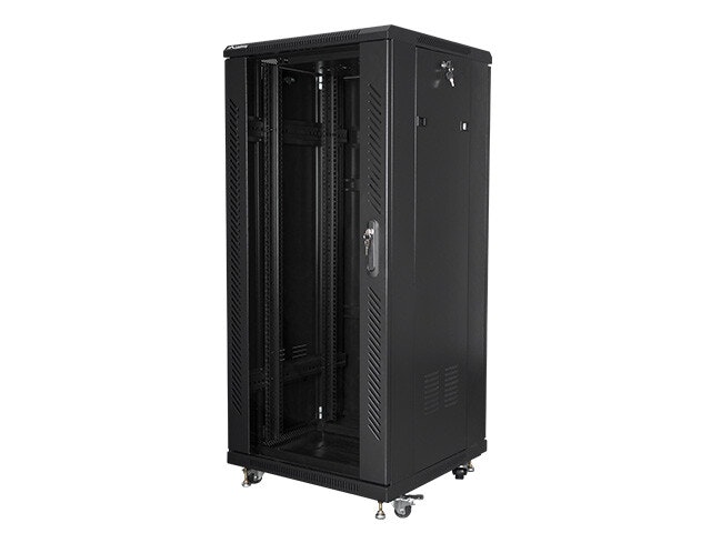 RACKSKÅP 19" FRISTÅENDE 27U/600X600 (FLAT PACK) SVART LANBERG