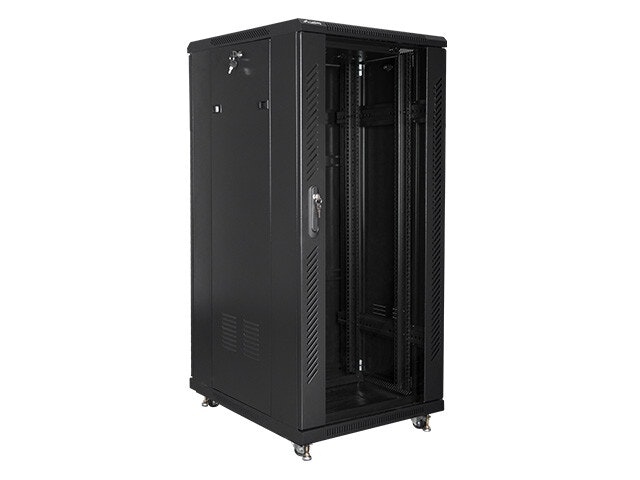 RACKSKÅP 19" FRISTÅENDE 27U/600X800 (FLAT PACK) SVART LANBERG