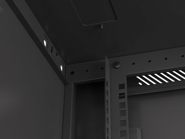 RACKSKÅP 19" VÄGGMONTERAT 27U/600X600 (FLAT PACK) SVART LANBERG V2