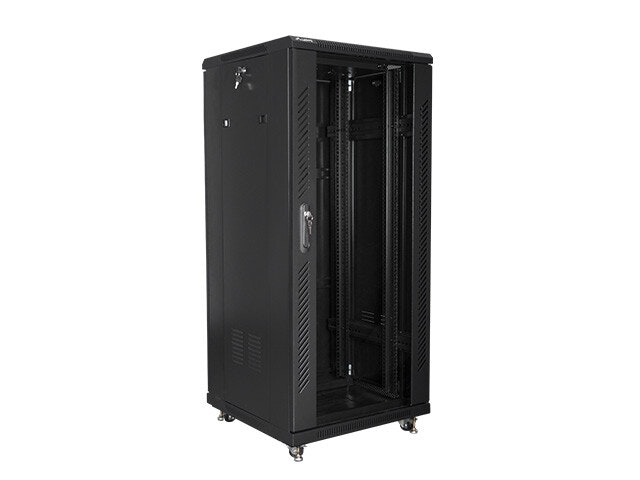 RACKSKÅP 19" FRISTÅENDE 27U/600X600 (FLAT PACK) SVART LANBERG
