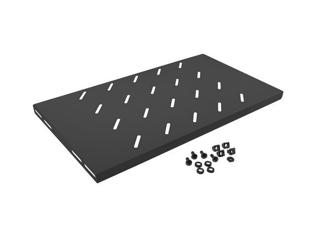 19" FAST HYLLPLAN 1U/486X270MM MAX LASTKAPACITET UPP TILL 120KG SVART LANBERG