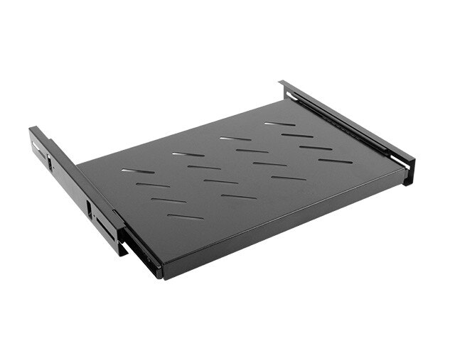 19" SKJUTBART HYLLPLAN 1U/465X347MM MAX LASTKAPACITET UPP TILL 60KG SVART LANBERG