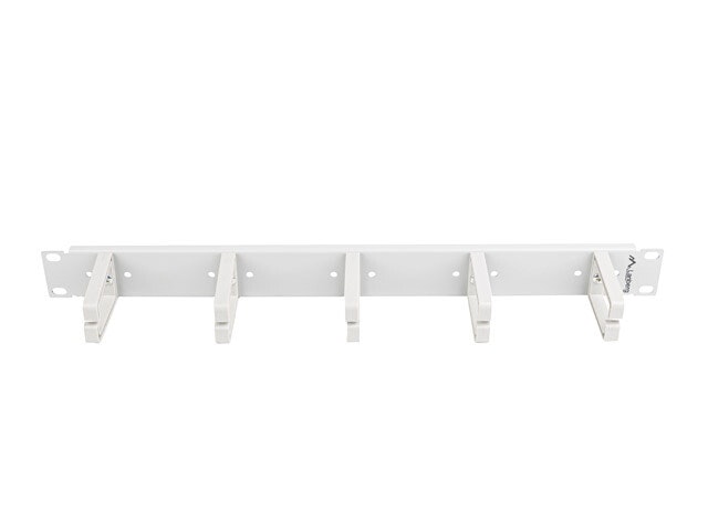19" KABELHANTERINGSPANEL MED 5 PLASTHÅLLARE 1U TYP B GRÅ LANBERG