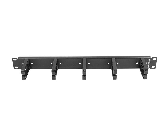 19" KABELHANTERINGSPANEL MED 5 PLASTHÅLLARE 1U TYP B SVART LANBERG