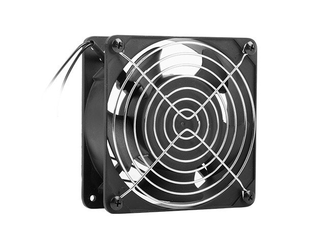 FLÄKT FÖR 10" & 19" RACK VÄGGMONTERAT LANBERGSKÅP 230V 120X120X38MM SVART
