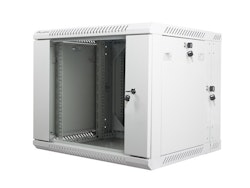 RACKSKÅP 19" VÄGGMONTERAT MED DUBBLA SEKTIONER 9U/600X600 (FLAT PACK) GRÅ LANBERG